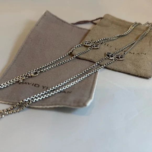 David Yurman Sterling Silver Necklace 46” - Picture 6 of 7